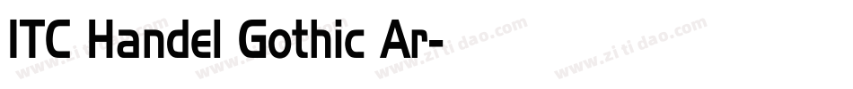 ITC Handel Gothic Ar字体转换